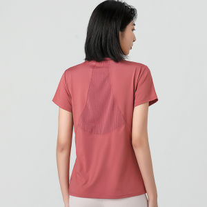 Slimming Fitness Clothing Quick Dry Thin Short Sleeve Womens Running Sport Top Loose Breathable Training Yoga Wear