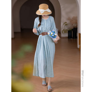 XIAOER | Elegant Goddess Dress with Belt and Inner Layer Set Three Pieces
