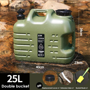25L Outdoor Bucket Household Portable Bucket Truck Camping Bucket With Faucet Vehicle Mounted Household Water Storage Drinking Large Capacity Food Grade Plastic Empty Bucket