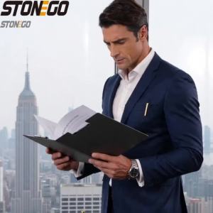 Bút Bi Kim Loại STONEGO Có Thể Thu Vào Signature Crest Style Mực Đen Điểm Trung Bình 1.0mm - Đồ Dùng Văn Phòng