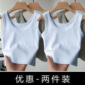 เสื้อกั๊กแขนกุดคอปกกลมสีเทาอ่อนสำหรับผู้หญิงในฤดูร้อน เสื้อคลุมแฟชั่นใหม่ปี 2025 ทรงเข้ารูปกระชับสัดส่วน เสื้อสั้น