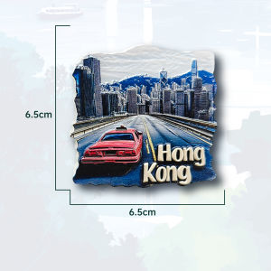 Magnetic Hong Kong Taxi Scene Souvenir Refrigerator Magnet 3D Relief Decorative Travel Keepsake Home Decorations