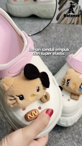 Air-Balance Sandal Baim With Boneka Lucu Cute Rubber Tebal Ringan Tidak Bau Slop Kodok Fuji 800-K