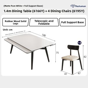 Pashaman | Foldable Adjustable Modern Simple Dining Table Chair
