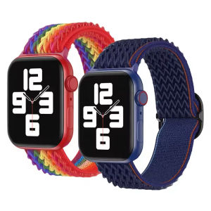 Dây Đeo Đồng Hồ Bằng Nylon Cho Apple Watch Ultra 2 49mm 45mm 46mm 38mm 42mm Dây Đeo Vòng Mềm Co Giãn Tương Thích Với Dòng SE Series 9 8 7 6 5 4 3 2 1