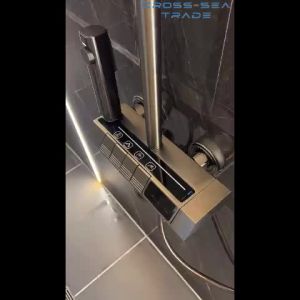 Bathroom Rain Gray Shower Head Hotel Dedicated Shower Head Full Set Digital Display Ambience Light Shower Head Suit Wholesale