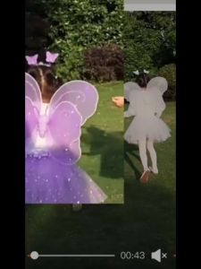 4in1 Sayap Kupu Kupu Anak Led Sayap Tongkat Bando Rok Tutu Led Bercahaya Kostum Karnaval Anak