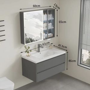 Honeycomb Aluminum Thickening Smart Bathroom Cabinet with Sink
