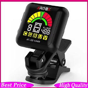 IRIN | AT-102 Clip-On Tuner for Guitar Violin Ukulele & More – USB Rechargeable Digital Chromatic Tuner with Built-in Battery Tuner