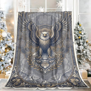 Patchwork Pumpkin Gingham High-Quality Smooth Fluffy Extra Warm Flannel Blanket Perfect for Living Room Bedroom Decoration
