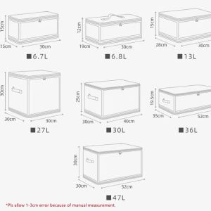 Large Capacity Folding Transparent Storage Box Bedroom Wardrobe Clothes Organizer Lid Makeup Cases