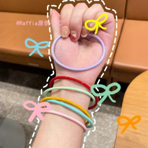 Colorful Dopaamine Copper Bracelet Open Half Beads Adjustable DIY Pierced Hand Jewelry Fashionable Sweet Style for Women