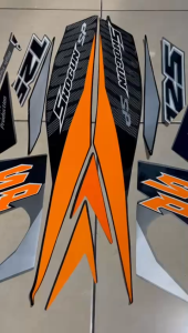 stiker striping suzuki shogun sp 125 2008 hitam lis body standar berkualitas original