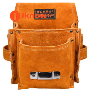 I know High Quality Cowhide Wearable Waist Pack Electric Waist Tool Belt Bag Screwdriver Kit Repair Tool Holder Thickened Anti-Scald Welder Hardware Tool Waist Bag