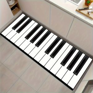 Thảm Trải Sàn Nhung Pha Lê Họa Tiết Đàn Piano Sáng Tạo Chống Trơn Trượt Hiện Đại Phong Cách Trang Trí Biệt Thự Hành Lang Chống Thấm Chống Ăn Mòn