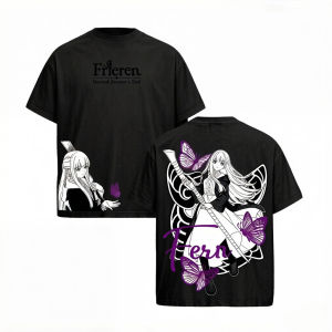 Bandai | Frelen Beyond The Finish Line T-shirt Vintage Gothic Style Late Century T-shirt Mens Clothing Short Sleeve Cotton T-shirt Top