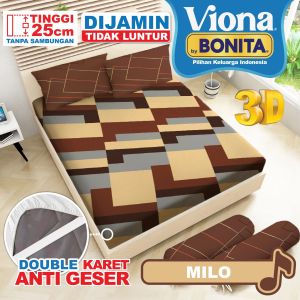 (TERMURAH BANTAL 4) VIONA by Bonita - Sprei BONITA King SIZE NO.1 (180x200) Tinggi 25 Anti Slip