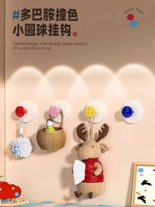 Dopamine Suction Cup Hooks Bathroom Toilet Traceless Adhesive Clothes Hanger Kitchen Strong Load Bearing Easy Installation