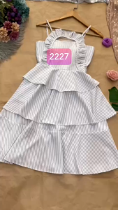 🎀MYDU SALE | MS 2227 – ĐẦM XOÈ 3 TẦNG KẺ SỌC – BASIC NHƯNG RẤT CUỐN HÚT