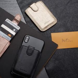 Card Holder PU Leather Pocket Phone Wallets Business Purse 5 Card Slot Pouch iPhone oppo vivo Xiaomi Samsung