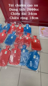 TÚI CHƯỜM NÓNG LẠNH CAO SU PT MEDICAL 2000CC( MÀU NGẪU NHIÊN ĐỎ XANH DƯƠNG XANH LÁ CÂY)