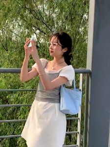 JIVIVIL 👸Túi Xách Kẹp Nách Chất Liệu Nylon Thêu Họa Tiết Thời Trang Hàn Quốc Cho Nữ