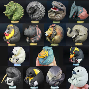 Adorkable Capsule Toy round Roll Dinosaur Egg Elephant Dragon Tyrannosaurus Tyrannosaurus Hippo Lion Artificial Small Animal Model