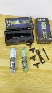 Kemei KM-1133 Rechargeable Hair Cutting Machine Barber Shop Fade Professional Hair Clippers Cordless Trimmer Transparent Cover