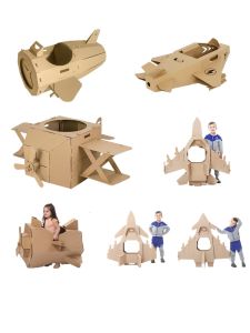 DIY โมเดลเครื่องบินสั่งทำได้ เรียบเรียงด้วยมือ อุปกรณ์วาดภาพ กล่องกระดาษ สำหรับเด็กอายุ 3-6 ปี เครื่องบินรบ 20 ของเล่นเสริมทักษะการสร้างสรรค์