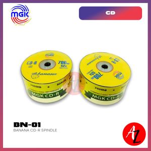 MGK Banana BN-01 Digital CD-R Compact Disc Recordable 700 MB 52X High Speed Spindle 50s Per Pack