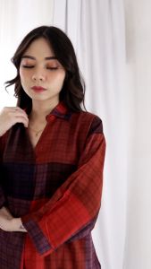 Atasan Kemeja Wanita V-Neck JUMBO RAYON KOTAK LD 110 120 130 CM SUPER BIG SIZE XXL 4XL 5XL 4264#