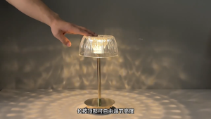 Luxury Acrylic Night Light Touch switch Three-color Wireless Charging Table Lamp for Bars Cafés & Restaurants