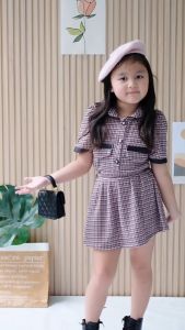 Two Mix - Setelan Baju Rok Anak Perempuan Lucu - Emely Set Ruffle 1-6 Tahun 4365B