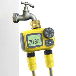 N366 Powerful Dual-Zone Water Timer Program Irrigation System for Lawn Garden Rain DELAY Child Lock Power Failure Memory