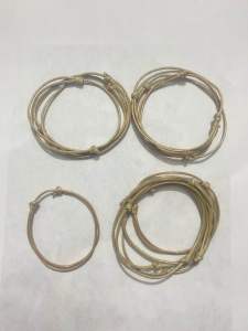 5pcs GELANG PRIA WANITA TALI KOREA 2mm HITAM KNOT CASUAL DISTRO TERBARU