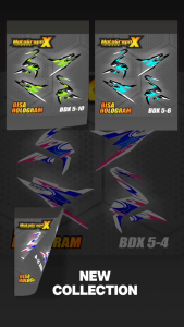 Stiker Striping Desain Terbaru Beat Deluxe 2020 - 2022 Motor Honda BDX 5 HOLOGRAM