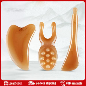 3pcs/set Skin Scraping Resin Guasha Massage Board Face Eye SPA Massager Plate ​For Neck Back Body Legs Hands Promote Blood Circulation Resin Face Lifting Guasha Scraping Massage Facial Tools Massage Plate Reduce Puffiness Nose Lifting Nose Massager Beauty