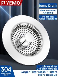 YEMO | Stainless Steel Sink Drain Filter General-Purpose Pop-Up Plug
