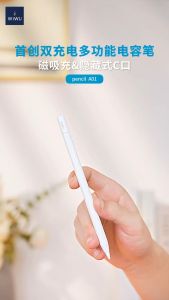 Bút cảm ứng cảm biến nghiêng chống tì tay sạc nam châm WIWU Stylus A01 cho iPad Pro Air Mini đời 2018 trở lên Gen 7 8 9 10 10.9 11 12.9 13 Mini 6 M1 M2 M3 M4