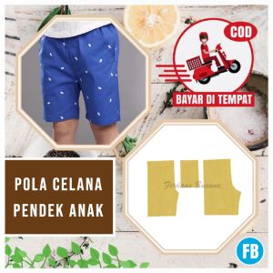 【COD】Pola Celana Pendek Anak Laki Laki Atau Perempuan | Pola Instan | Pola Jiplak | Pola Jahitan Lengkap Firdaus Busana