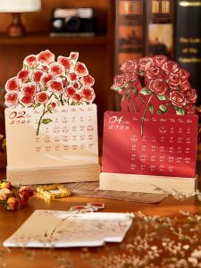 RORK | Hand-drawn Illustration Wooden Insert Card 3D Ins-styled Calendar 2026