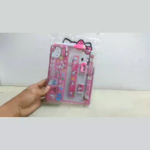 DE ROYALE - Study Set Pouch 9 In 1 Karakter Kartun Plus Spidol Dan Whiteboard