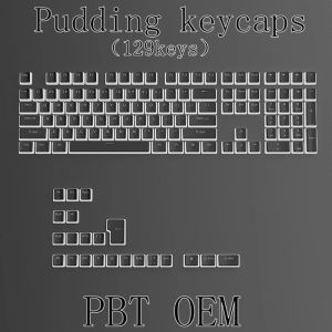 129 Keys Pudding PBT Double Shot Keycaps OEM Profile Custom Keycap Set Suit for 100% 75% 65% 60% Gaming Mechanical Keyboard