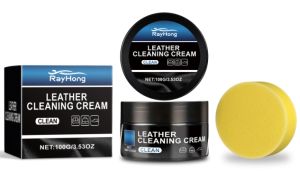 Rayhong Leather Cleaning Cream Long Lasting Leather Maintenance Car Seat Sofa Scratch Cracks Care for Leather Pant Bag Shoes Furniture Leather Cleaning Cream Long Lasting Leather Maintenance Car Seat Sofa Scratch Crack Restoration Interior Polishing Stain