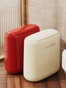 Thùng Rác Nhà Tắm Có Nắp Trang Trí Phòng Khách Thùng Rác Giấy Mỏng Có Thể Ép Bằng Nhựa Dung Tích 12L Thùng Rác Nhà Tắm Chống Thấm Nước