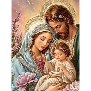 500/1000/1200/2000PCS Jigsaw Puzzle Holy Mother Mary And Baby Jesus Christian Art For Adults Perfect For Quiet Evening Activity