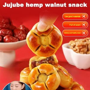 Red Date and Yam Walnut Cake Healthy Snack Nutritious Breakfast Popular Leisure Small Eating Blood Nourishing