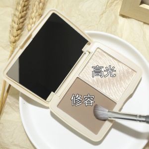 NOVO Dual-Tone Ginger Highlighting Contouring Eyeshadow Palette Matte Highlighting Cheek Powder Nose Shadow Face Makeup