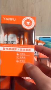 Mặt nạ cà rốt sủi bọt thải độc Yanfu hộp 12 gói hút sạch bụi bẩn dầu thừa se khít lỗ chân lông giúp da căng mịn - Helena Cosmetics