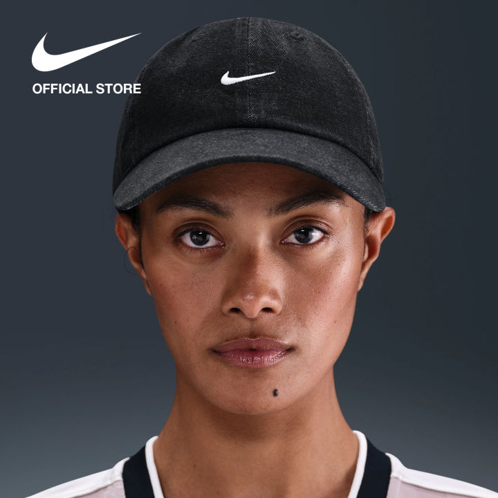 nike oversized swoosh tote bag in black